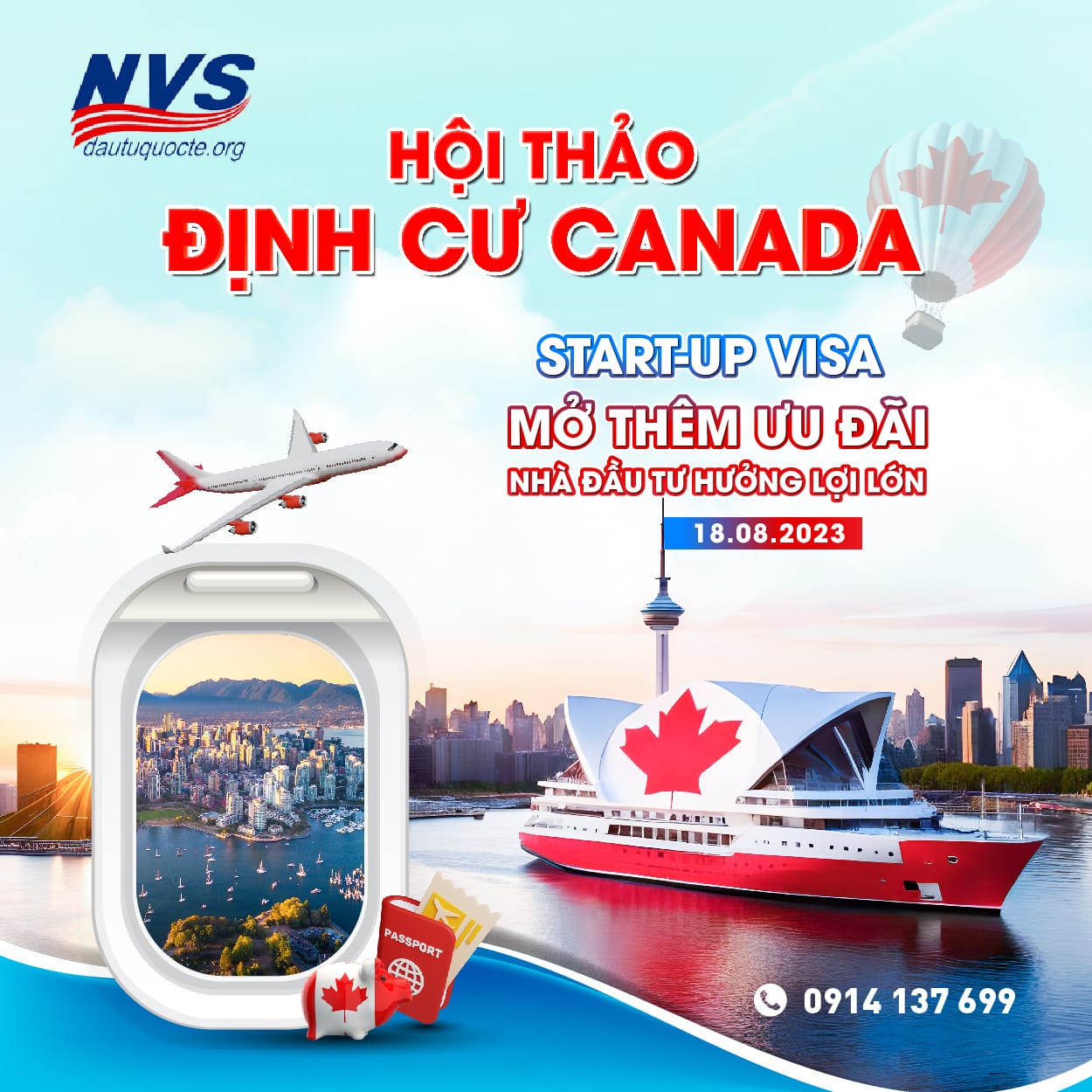 NVS tổ chức hội thảo Start-up Visa Canada vào ngày 18/08/2023