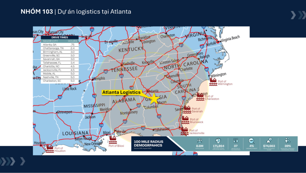 Dự án EB-5 Group 103: Dự án logistics tại Atlanta chiến lược của Hoa Kỳ