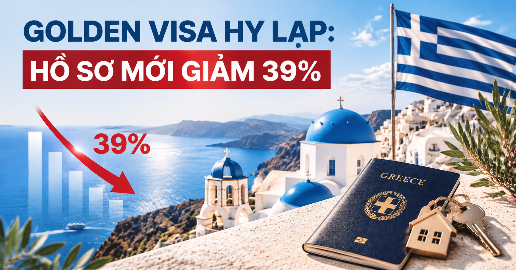 Golden Visa Hy Lạp giảm 39% hồ sơ mới năm 2026